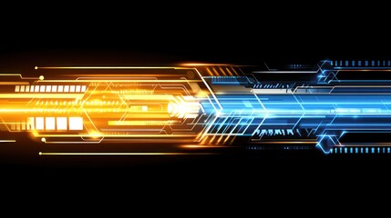 Obraz premium Futuristic Technology Abstract: Digital Speed and Innovation