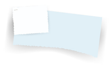 Paper notes stickers. Place for memo messages on paper sheets. Attached with sticky colorful tape on grey background isolated illustration