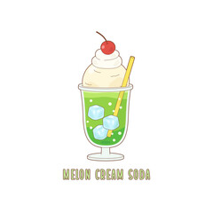 green melon cream soda