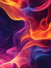 Obraz premium Fire abstract background concept. Vibrant flames dancing against a dark background, representing intense heat and energy.
