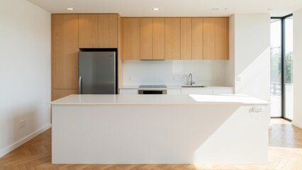 Fototapeta premium Modern Kitchen Interior With Island Counter
