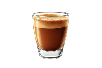 A Rich, Dark Espresso In A Clear Glass, The Perfect Morning Pick-me-up With A Delicate Crema And Warm Brown Tones Isolated on Transparent Background