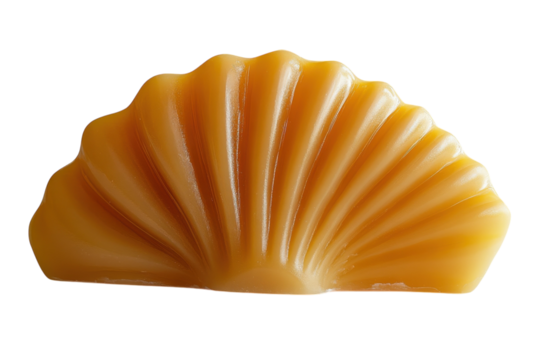 A Sunburst-shaped Honey-colored Confection, A Delightful Treat Showcasing Artisanal Craftsmanship And A Warm, Inviting Glow Against A Bright White Backdrop Isolated on Transparent Background