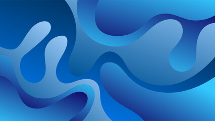 ABSTRACT BLUE GRADIENT BACKGROUND SMOOTH LIQUID COLORFUL BLURRED WITH HAND DRAWN ORGANIC SHAPES DESIGN VECTOR TEMPLATE GOOD FOR MODERN WEBSITE, WALLPAPER, COVER DESIGN 