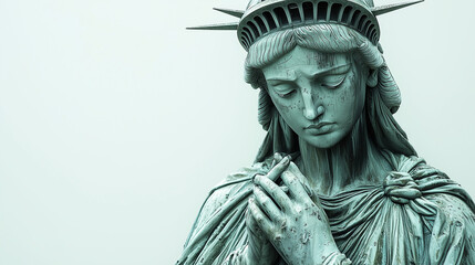 Close-up of the Statue of Liberty: Awe-Inspiring American Icon