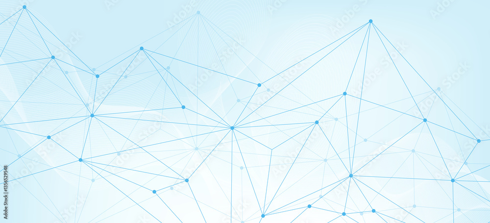 Poster abstract digital connection dots and lines. technology polygonal background. network connection stru