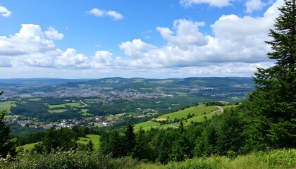 Naklejka premium mountain landscape with lake and mountains