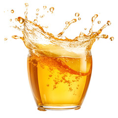 Refreshing Apple Juice Splash in Glass