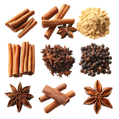 Aromatic Spices Cinnamon Star Anise Peppercorns Brown Sugar