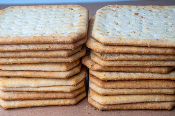 Cracker cookies lying on food paper