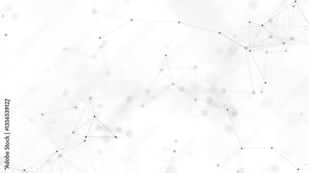 Aufkleber animation of lines and dots connecting network concept. abstract network animation on white backgrou
