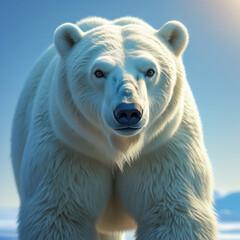 Placeholder
A majestic polar bear is shown, with a clear blue sky in the background. This polar bear image has been uploaded to Adobe Stock.