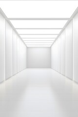 Obraz premium Modern Minimalist White Corridor Interior Design