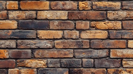 Obraz premium Vintage Brick Wall Texture with Warm Earthy Tones and Details