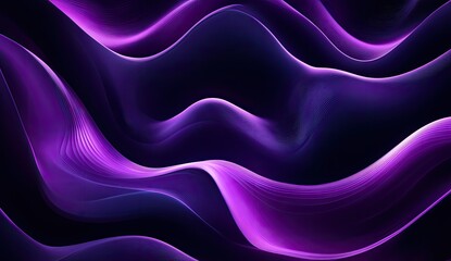 Obraz premium Abstract, vibrant, flowing, purple, and dark, undulating shapes