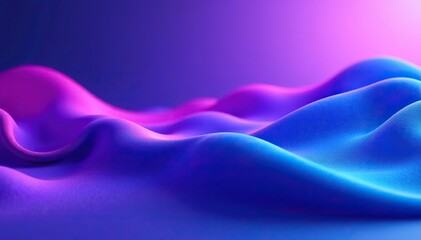 Obraz premium Abstract background of Purple and Blue 3D Waves in a multicolored 3D render, multicolored, waves