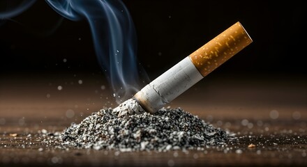 A falling cigarette butt: a dramatic moment and the consequences of smoking
