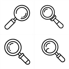 Magnifying Glass vector icon set