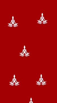 Yoga Flying  meditation female sign background