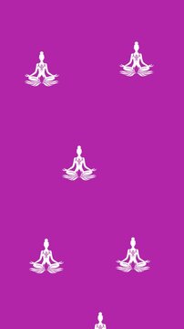 Yoga Flying  meditation female sign background