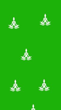 Yoga Flying  meditation female sign background