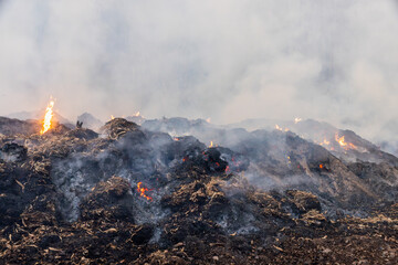 Greenhouse gas emissions from agricultural residue burning have increased in southeast asia.