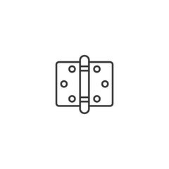 Minimalist door hinge icon in linear design.