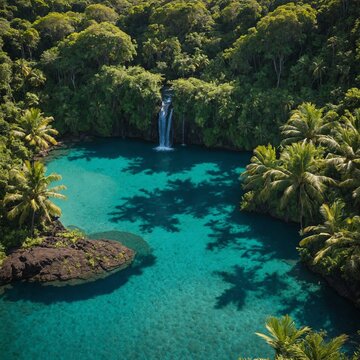 tropical pool in tropical paradise