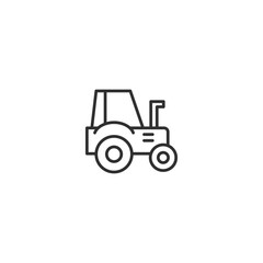 Fototapeta premium Minimalist tractor icon for agriculture and farm equipment design.