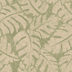 seamless pattern with green leaves