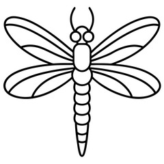 Minimalist Sea Dragonfly Line Art