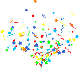 Confetti bottom explosion, Confetti Fill, Colorful confetti border frame. Great for a birthday party or an event celebration invitation or decor. Surface pattern design