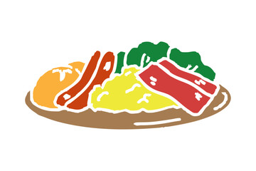 洋食 スクランブルエッグ セット