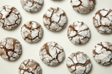 Rustic Cool Whip Chocolate Cookies with Powdered Sugar	