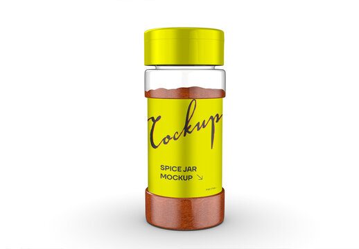 Jar with Red Sauce Mockup