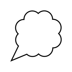 Speech bubble vector icon. Chat illustration sign. Message symbol. Text bubble logo.