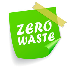 Zero waste green vector sticker