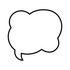 Speech bubble vector icon. Chat illustration sign. Message symbol. Text bubble logo.