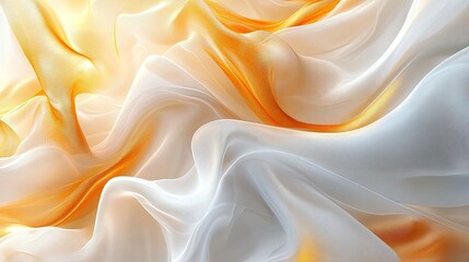 Fototapeta premium A soft abstract design with golden and white hues, ideal for elegant visuals. 