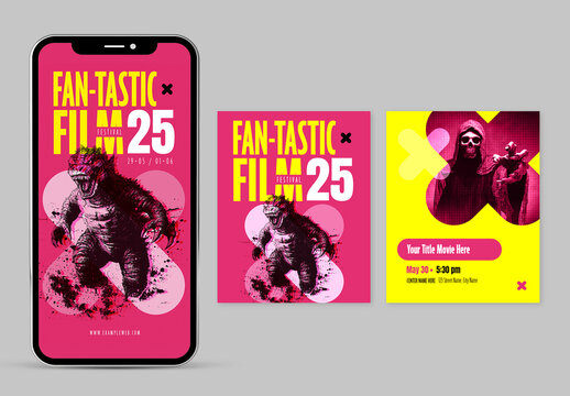 Fantastic Film Neon Style Social Media