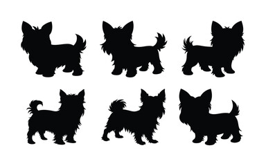 dog silhouettes, Dog Breeds Silhouette Set