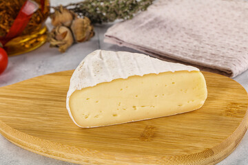 Soft brie cheese with mold
