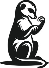 Meerkat animal vector silhouette