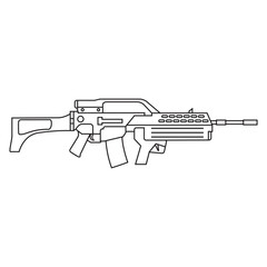 Weapon icon vector. Gun illustration sign. Machine gun symbol. Pistol logo.