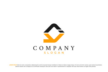 letter iy or yi abstract business modern minimalist logo