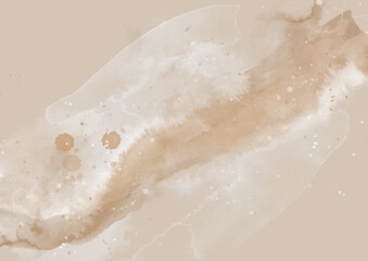 Abstract hand painted watercolour design in neutral colours