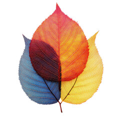 Vibrant Autumn Leaves Colorful Foliage Nature Beauty, isolated on transparent background