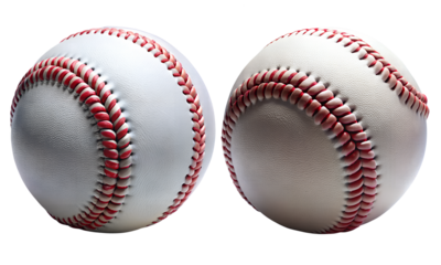 Baseball isolated, Sports ball collection, Collection set of baseball balls isolated