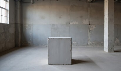 Elegant Ceramic Stand Bathed in Soft Daylight on White Surface for Product Placement