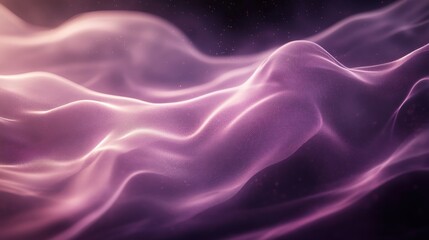 Soft purple waves flowing in a serene abstract background with subtle light and shadow play delicate elegance